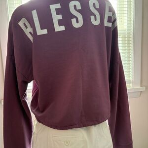 Soho Plum Textured Sweatshirt